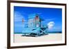 Fancy Lifeguard Hut N. Miami-null-Framed Art Print