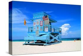 Fancy Lifeguard Hut N. Miami-null-Stretched Canvas