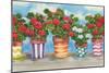 Fancy Pots Geraniums-Paul Brent-Mounted Art Print