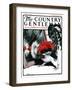 "Fancy Rooster in Mirror," Country Gentleman Cover, April 21, 1923-Paul Bransom-Framed Giclee Print