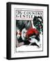"Fancy Rooster in Mirror," Country Gentleman Cover, April 21, 1923-Paul Bransom-Framed Giclee Print