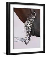 Fancy Silver Bit on Horse Bridle of Cowboy, Flitner Ranch, Shell, Wyoming, USA-Carol Walker-Framed Photographic Print