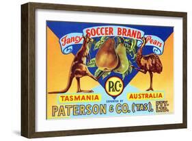 Fancy Soccer Brand Pears-null-Framed Art Print