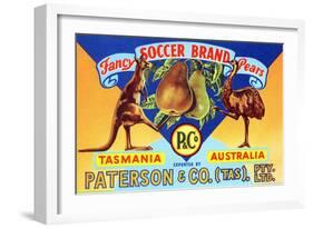 Fancy Soccer Brand Pears-null-Framed Art Print