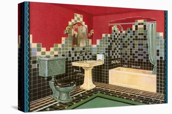 Fancy Tiled Bathroom-null-Stretched Canvas