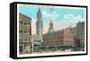 Faneuil Hall and Custom House, Boston, Massachusetts-null-Framed Stretched Canvas