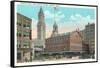 Faneuil Hall and Custom House, Boston, Massachusetts-null-Framed Stretched Canvas