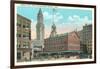 Faneuil Hall and Custom House, Boston, Massachusetts-null-Framed Art Print