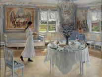 Namnsdag A Day of Celebration. Date/Period: 1902. Painting. Oil on canvas. Height: 880 mm (34.64...-FANNY BRATE-Poster