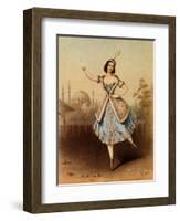 Fanny Cerrito (1817-1909) Italian dancer in La Lituana / The Lithuanian, 1840-Jules I Bouvier-Framed Giclee Print