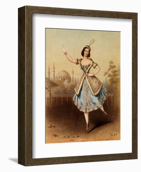 Fanny Cerrito (1817-1909) Italian dancer in La Lituana / The Lithuanian, 1840-Jules I Bouvier-Framed Giclee Print