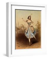 Fanny Cerrito (1817-1909) Italian dancer in La Lituana / The Lithuanian, 1840-Jules I Bouvier-Framed Giclee Print