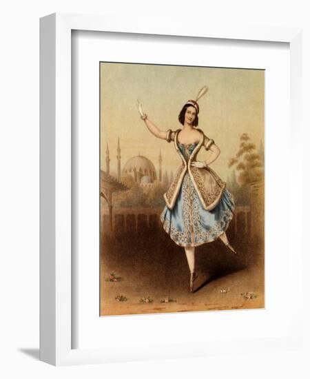 Fanny Cerrito (1817-1909) Italian dancer in La Lituana / The Lithuanian, 1840-Jules I Bouvier-Framed Giclee Print