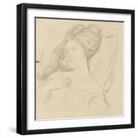 Fanny Cornforth, Study for 'Joan of Arc'-Dante Gabriel Charles Rossetti-Framed Giclee Print