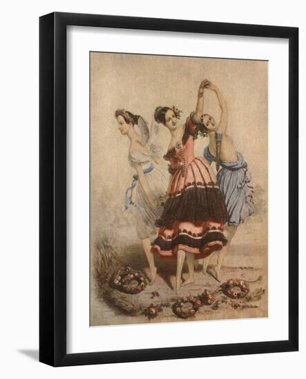 Fanny Elssler, 3 Graces-null-Framed Art Print