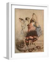 Fanny Elssler, 3 Graces-null-Framed Art Print