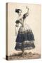 Fanny Elssler as Florinda in the Dance La Cachucha (Ballet Le Diable Boiteu), 1836-Achille Devéria-Stretched Canvas