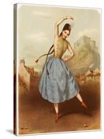 Fanny Elssler Austrian Ballet Dancer, Seen Here Dancing the Cracovienne in 'La Gypsy'-null-Stretched Canvas