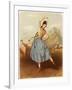 Fanny Elssler Austrian Ballet Dancer, Seen Here Dancing the Cracovienne in 'La Gypsy'-null-Framed Art Print