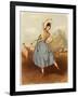 Fanny Elssler Austrian Ballet Dancer, Seen Here Dancing the Cracovienne in 'La Gypsy'-null-Framed Art Print