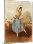 Fanny Elssler Austrian Ballet Dancer, Seen Here Dancing the Cracovienne in 'La Gypsy'-null-Mounted Art Print