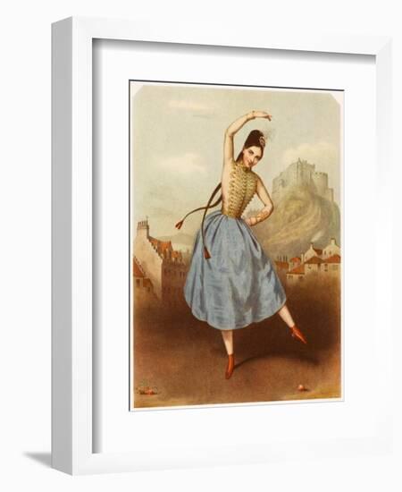 Fanny Elssler Austrian Ballet Dancer, Seen Here Dancing the Cracovienne in 'La Gypsy'-null-Framed Art Print