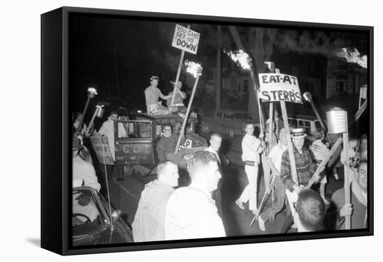 Fans at the Minnesota- Iowa Game and Football Weekend, Minneapolis, November 1960-Francis Miller-Framed Stretched Canvas