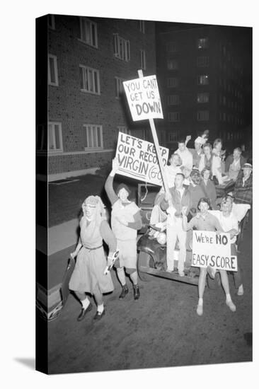 Fans at the Minnesota- Iowa Game and Football Weekend, Minneapolis, November 1960-Francis Miller-Stretched Canvas