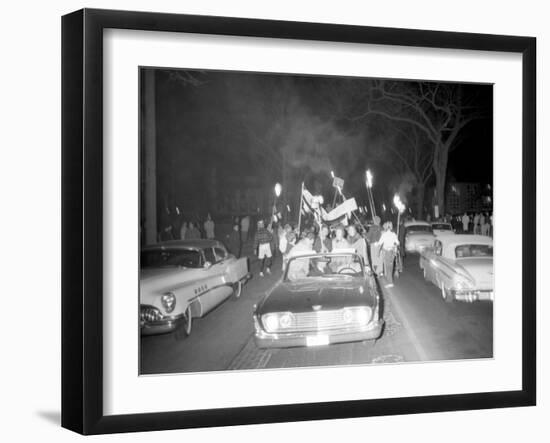 Fans at the Minnesota- Iowa Game and Football Weekend, Minneapolis, November 1960-Francis Miller-Framed Premium Photographic Print