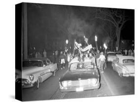 Fans at the Minnesota- Iowa Game and Football Weekend, Minneapolis, November 1960-Francis Miller-Stretched Canvas