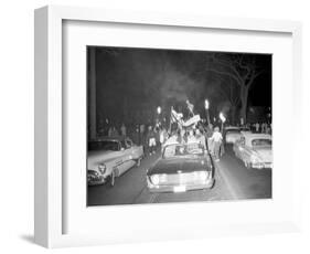 Fans at the Minnesota- Iowa Game and Football Weekend, Minneapolis, November 1960-Francis Miller-Framed Photographic Print