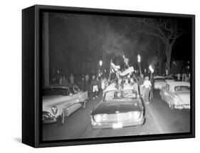 Fans at the Minnesota- Iowa Game and Football Weekend, Minneapolis, November 1960-Francis Miller-Framed Stretched Canvas