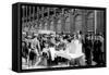 Fans buying hot dogs at Ebbets Field, Brooklyn Dodgers, Baseball Photo - New York, NY-Lantern Press-Framed Stretched Canvas