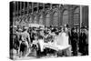 Fans buying hot dogs at Ebbets Field, Brooklyn Dodgers, Baseball Photo - New York, NY-Lantern Press-Stretched Canvas