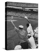 Fans Cheering at Milwaukee Braves Home Stadium During Game with Ny Giants-Francis Miller-Stretched Canvas