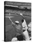 Fans Cheering at Milwaukee Braves Home Stadium During Game with Ny Giants-Francis Miller-Stretched Canvas