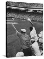 Fans Cheering at Milwaukee Braves Home Stadium During Game with Ny Giants-Francis Miller-Stretched Canvas