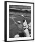 Fans Cheering at Milwaukee Braves Home Stadium During Game with Ny Giants-Francis Miller-Framed Photographic Print