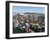 Fans Crowd into Boats, Kayaks, and Rafts Waiting for Their Chance to Catch a Home Run Ball-null-Framed Premium Photographic Print