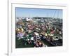 Fans Crowd into Boats, Kayaks, and Rafts Waiting for Their Chance to Catch a Home Run Ball-null-Framed Photographic Print