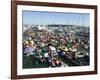 Fans Crowd into Boats, Kayaks, and Rafts Waiting for Their Chance to Catch a Home Run Ball-null-Framed Photographic Print