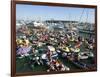 Fans Crowd into Boats, Kayaks, and Rafts Waiting for Their Chance to Catch a Home Run Ball-null-Framed Photographic Print