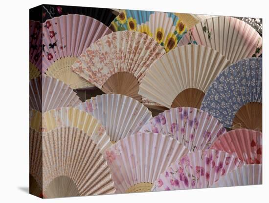 Fans for Sale at a Market Stall, Kyoto Prefecture, Japan-null-Stretched Canvas