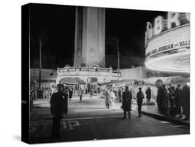 Fans Gathering around the Thearters for the New Premiere-Peter Stackpole-Stretched Canvas