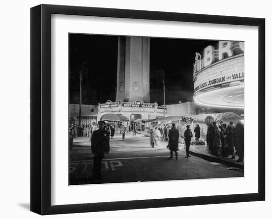 Fans Gathering around the Thearters for the New Premiere-Peter Stackpole-Framed Premium Photographic Print