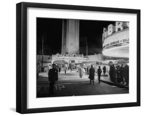 Fans Gathering around the Thearters for the New Premiere-Peter Stackpole-Framed Premium Photographic Print