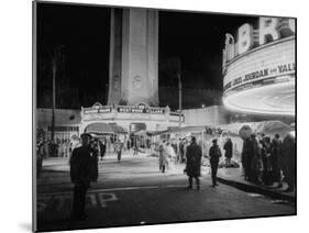 Fans Gathering around the Thearters for the New Premiere-Peter Stackpole-Mounted Photographic Print