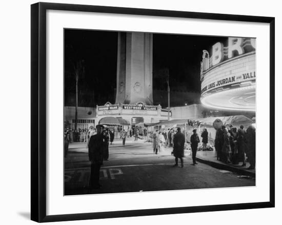 Fans Gathering around the Thearters for the New Premiere-Peter Stackpole-Framed Photographic Print