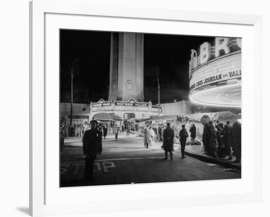 Fans Gathering around the Thearters for the New Premiere-Peter Stackpole-Framed Photographic Print