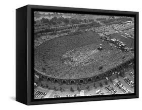Fans Jam Philadelphia's Jfk Stadium During the Live Aid Concert-null-Framed Stretched Canvas